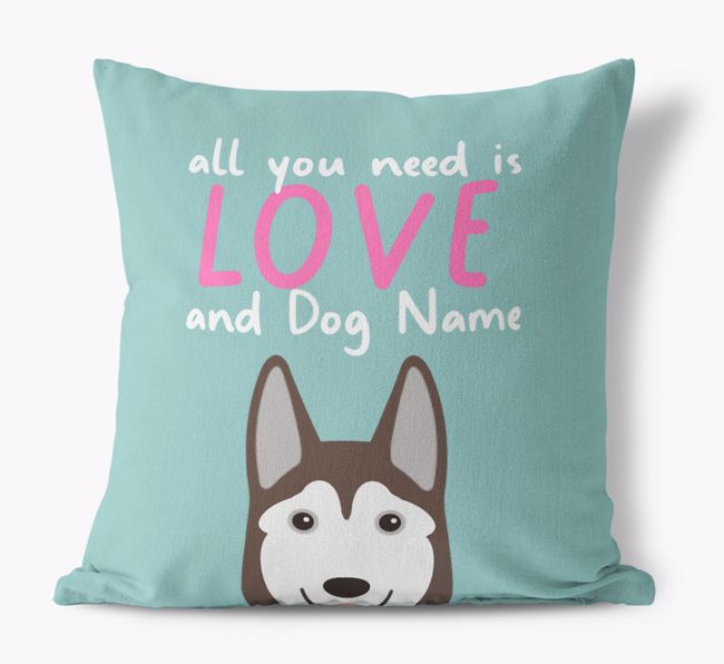 All You Need Is Love: Personalised {breedFullName} Canvas Cushion